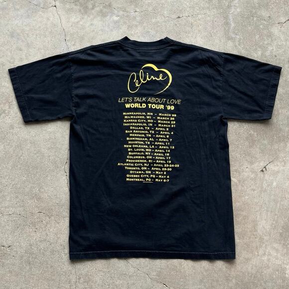 Vintage 1999 Celine Dion Lets Talk About Love Tour T-Shirt Large NWOT - Picture 2 of 5